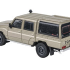 2014 Toyota Land Cruiser LC 79 Pickup Truck Sandy Taupe with Camper Shell 1/64 Diecast Model Car by Paragon Models