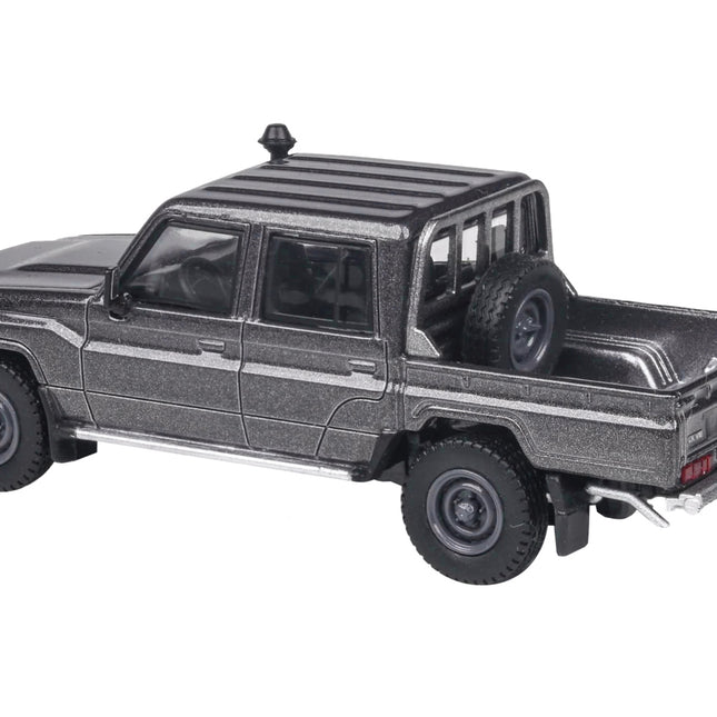 2014 Toyota Land Cruiser LC 79 Pickup Truck Graphite Gray Metallic 1/64 Diecast Model Car by Paragon Models