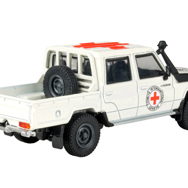 2014 Toyota Land Cruiser LC 79 Pickup Truck White "International Red Cross" 1/64 Diecast Model Car by Paragon Models