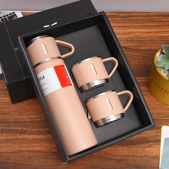 500ML Stainless Steel Vacuum Insulated Bottle Gift Set for Office