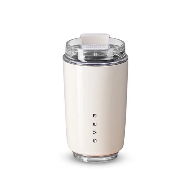 D13 Milky White Thermos Mug – Stylish Stainless Steel Travel Bottle