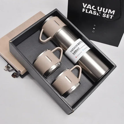 500ML Stainless Steel Vacuum Insulated Bottle Gift Set for Office