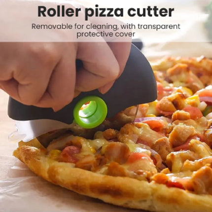 New Pizza Knife with Protective Hand Cover and Detachable Cutter