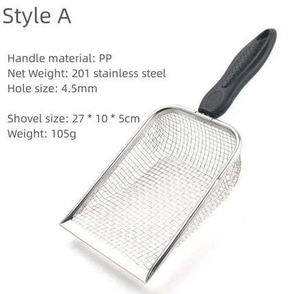 Stainless Steel Long Handle Cat Litter Scoop