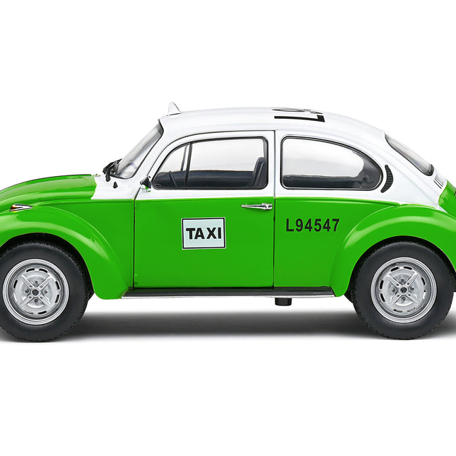 1974 Volkswagen Beetle 1303 "Mexican Taxi" Green and White 1/18 Diecast Model Car by Solido