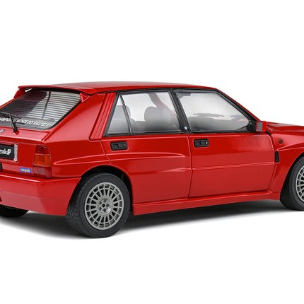 1991 Lancia Delta HF Integrale Rosso Corsa Red 1/18 Diecast Model Car by Solido