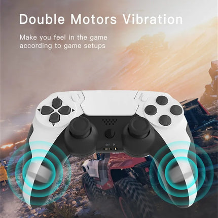 GAMINJA P48 Wireless Gamepad – Six-Axis Dual Vibration for PS4/PS3/PC