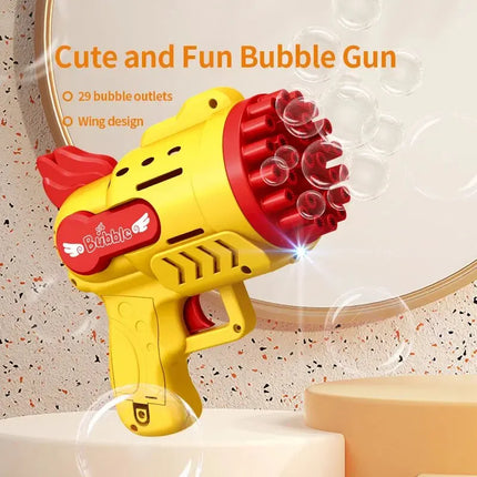 Light-Up 29-Hole Gatling Bubble Blaster for Kids