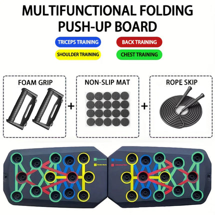 Portable Push-up Board Set for Chest, Arms, and Back Training