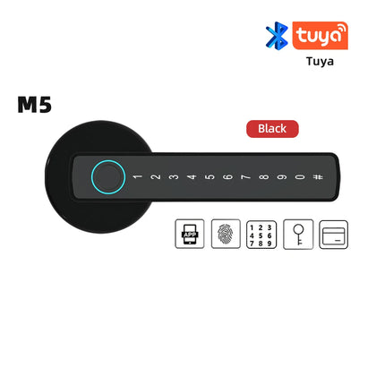 RAYKUBE Tuya BLE Fingerprint Door Lock – Smart Digital Lock with Multiple Unlock Options