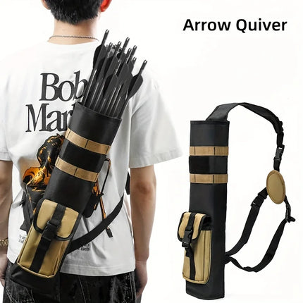 Pskook Archery Lightweight Back Arrow Quiver with Molle System for Hunting