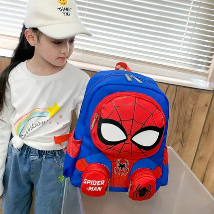 Spider-Man 3D Cartoon Backpack – Superhero Kids School Bag