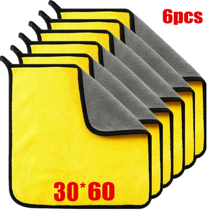 Microfiber Cleaning Towels for Car Body Washing, Soft & Thicken Drying Cloth (1/2/6pcs)