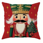 Christmas Nutcracker Pillowcase Merry Xmas New Year Sofa Cushion Cover