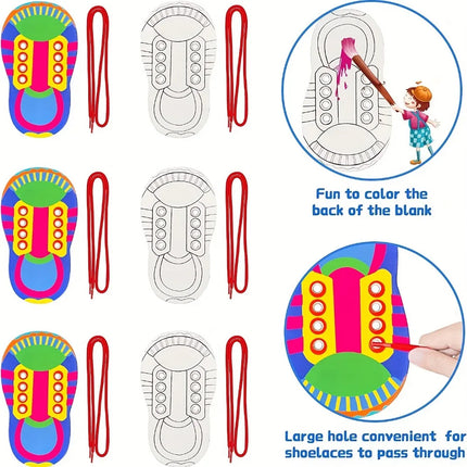 Shoelace Threading Teaching Toy - Learn to Tie Shoelaces for Kids