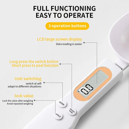 Electronic Kitchen Scale with LCD Display for Precise Measurements