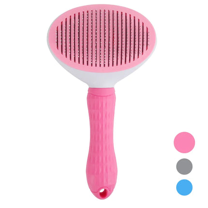 Self-Cleaning Pet Hair Removal Comb for Cats and Dogs Grooming