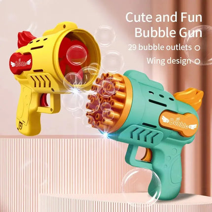 Light-Up 29-Hole Gatling Bubble Blaster for Kids