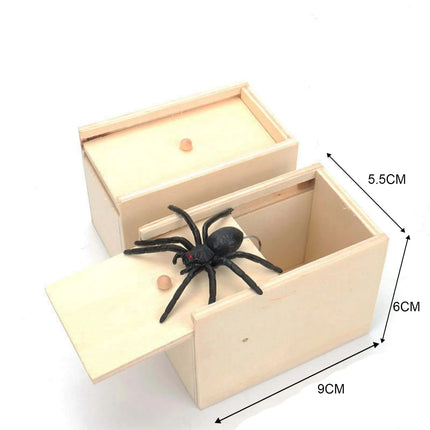 Trick Spider Wooden Scare Box – Hilarious Prank Toy