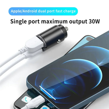 Mini 100W PD QC Car Charger: Fast USB-C Charging Adapter