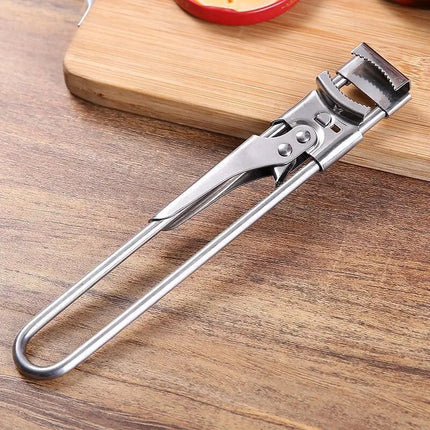 Non-Slip Stainless Steel Can and Bottle Opener with Adjustable Grip