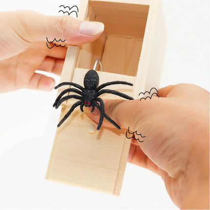 Trick Spider Wooden Scare Box – Hilarious Prank Toy