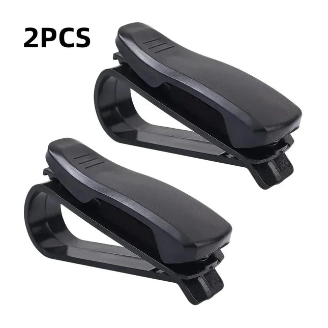 2PCS Universal Car Sun Visor Sunglasses Clip & Card Holder