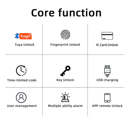 RAYKUBE Tuya BLE Fingerprint Door Lock – Smart Digital Lock with Multiple Unlock Options