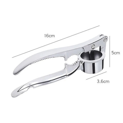 Stainless Steel Multifunction Garlic Press - Handheld Ginger & Garlic Tool