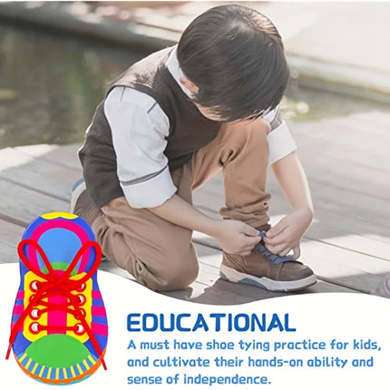 Shoelace Threading Teaching Toy - Learn to Tie Shoelaces for Kids