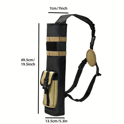 Pskook Archery Lightweight Back Arrow Quiver with Molle System for Hunting