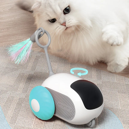 Intelligent Remote Control Sports Car Cat Toy – Interactive Fun with Feathers & Mice