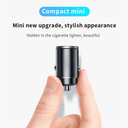 Mini 100W PD QC Car Charger: Fast USB-C Charging Adapter