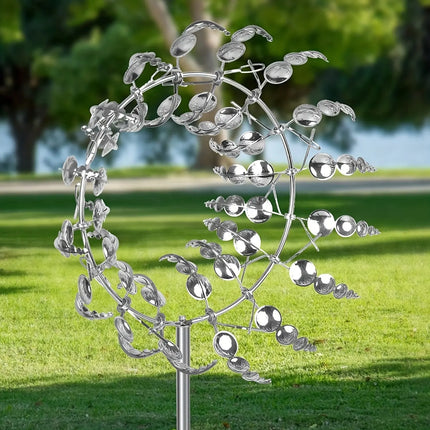 Magical Kinetic Metal Windmill Spinner for Garden Decoration