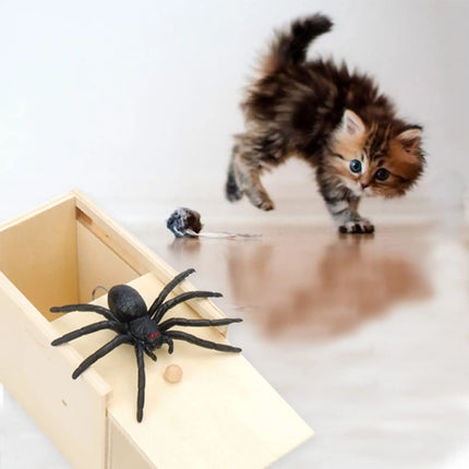 Trick Spider Wooden Scare Box – Hilarious Prank Toy