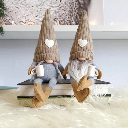 Plush Coffee Gnome Dolls for Christmas & Kitchen Decorations