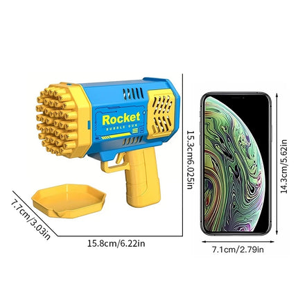 40-Hole Rocket Launcher Automatic Bubble Gun