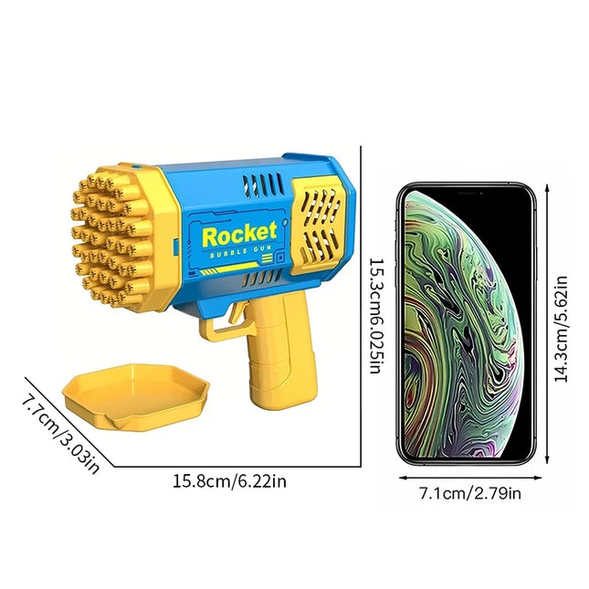 40-Hole Rocket Launcher Automatic Bubble Gun