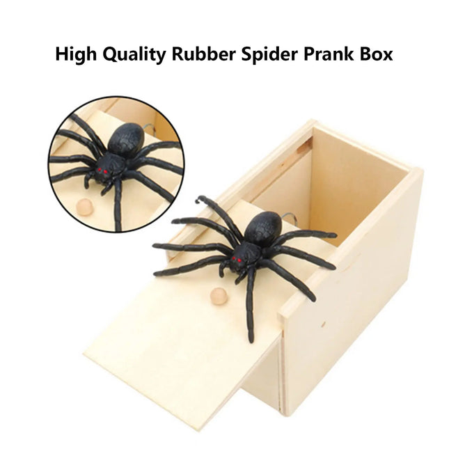 Trick Spider Wooden Scare Box – Hilarious Prank Toy