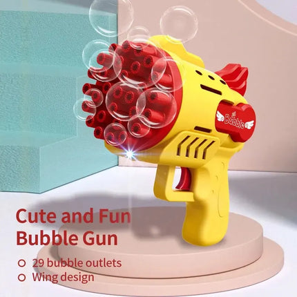 Light-Up 29-Hole Gatling Bubble Blaster for Kids