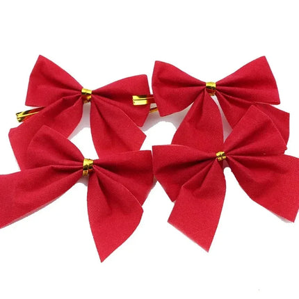 Set of 12/24/36 Christmas Bows for Tree, DIY, and Party Decorations