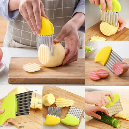 Stainless Steel Potato Chip Slicer and Crinkle Cutter for Fries