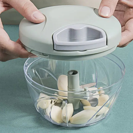 500/900ML Manual Garlic Chopper - Food & Vegetable Cutter