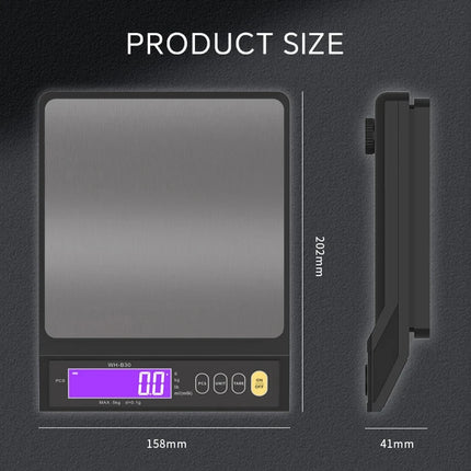 Waterproof Digital Kitchen Scale with LCD Display for Weighing