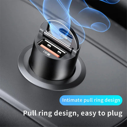 Mini 100W PD QC Car Charger: Fast USB-C Charging Adapter