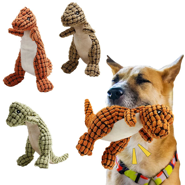 Bite-Resistant Plush Dog Toys with Squeaky Sound