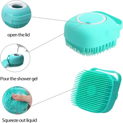 Pet Bathing Brush – Soft Silicone Massager for Dog & Cat Grooming