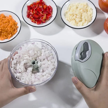 500/900ML Manual Garlic Chopper - Food & Vegetable Cutter