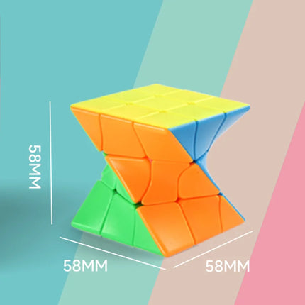 3x3x3 Twisted Puzzle Cube: Stress-Reducing Brain Teaser