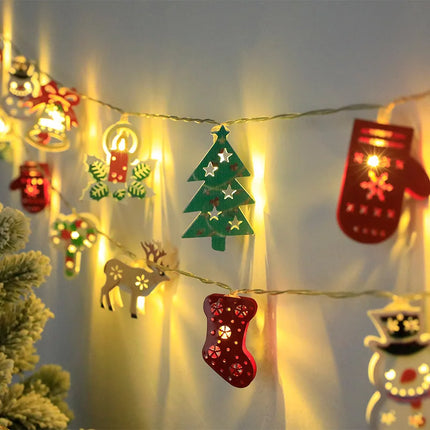 LED Fairy Lights Garland with Fawn and Bells for Cozy Decor